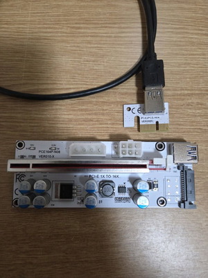 PCI-E 1X към 16X Riser карта чисто нова