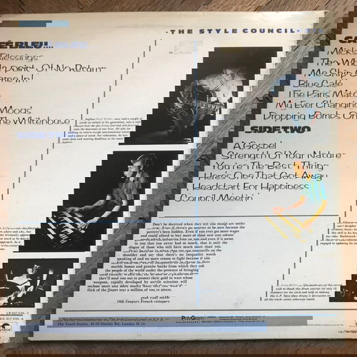 εξώφυλλο δίσκου: Café Bleu - The Style Council, lp, vinyl, βινύλιο, δίσκος