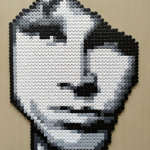 Handmade Jim Morrison Portrait black and white, new