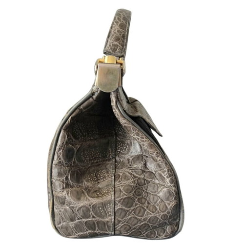 IRV vintage handbag gray croc embossed like new