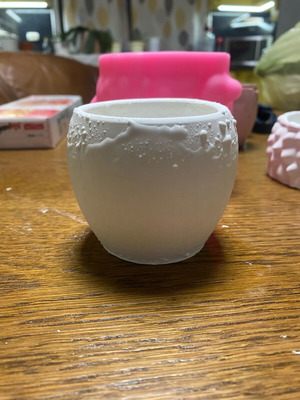 Relief gypsum ceramic pot cup new