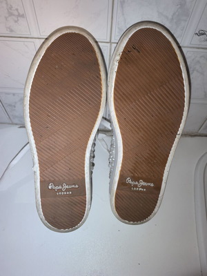 Pepe Jeans sneakers used, size 39, white athletic shoes