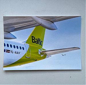 Συλλεκτική Card postal της αεροπορικής εταιρείας Air Baltic