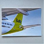  Συλλεκτική Card postal της αεροπορικής εταιρείας Air Baltic