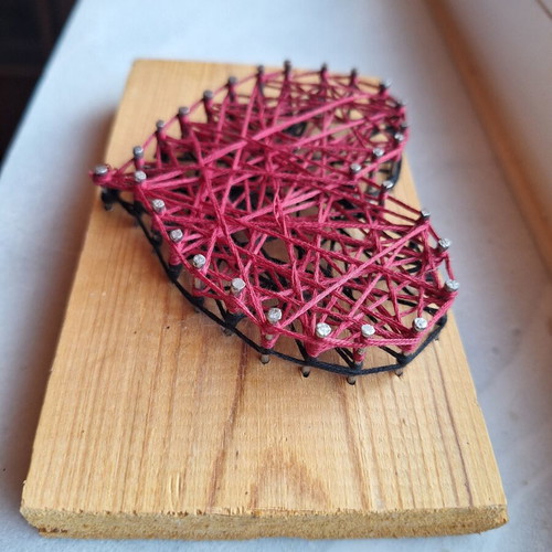 String art heart handmade