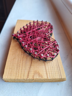 String art heart handmade