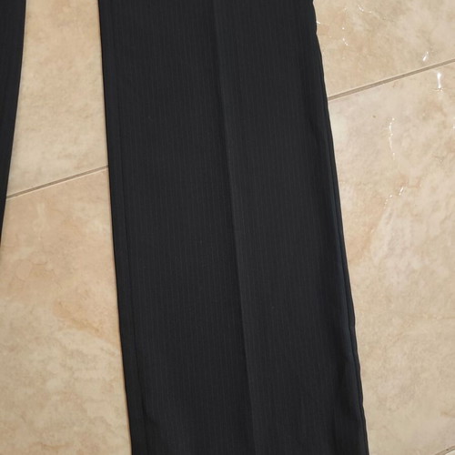 Mexx official office trousers with pleat, dark blue with fine white stripe