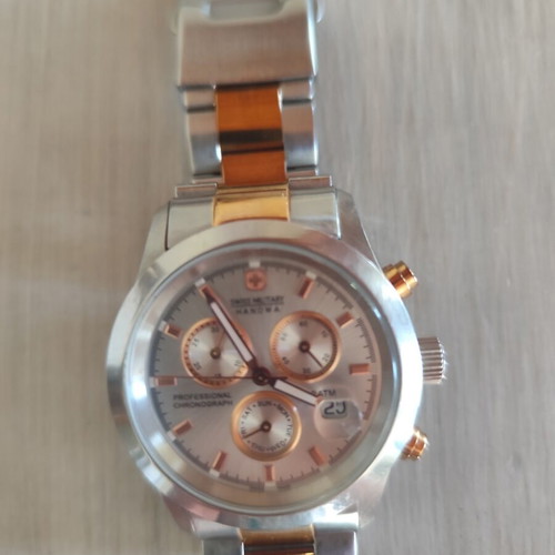 Swiss Military Hanowa wristwatch used, silver color