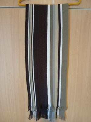 Κασκόλ πολύχρωμο μακρύ με ρίγες σαν καινούργιο