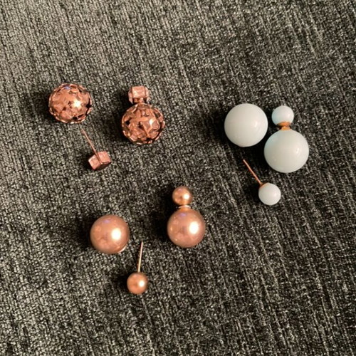 Earrings like new, set of 3 pairs