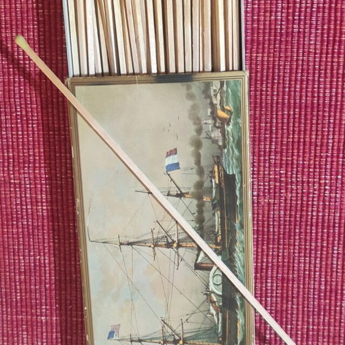Vintage fireplace matches used, long