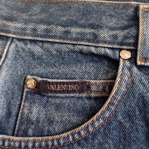 Valentino Garavani women's straight-leg jeans size 38, blue