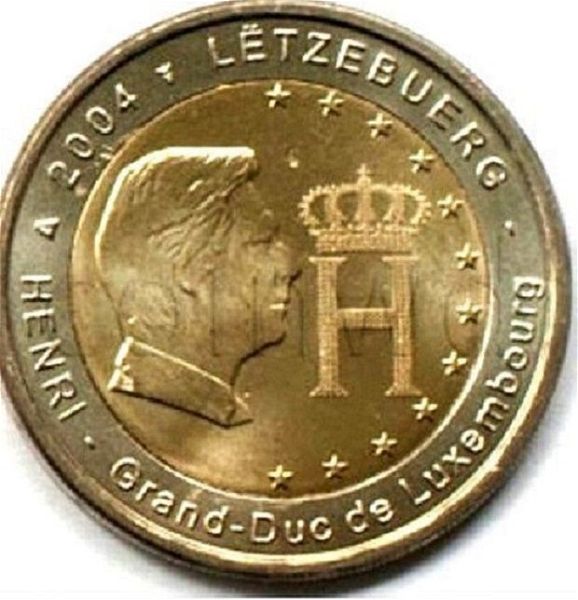  louxemvourgo  anamnistiko nomisma 2€ evro 2004 megalos doukas errikos UNC