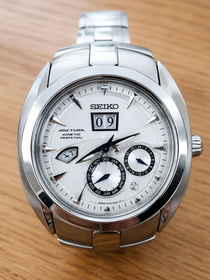 Seiko Arctura 7D48-0AF0 Kinetic Perpetual Calendar ρολόι σαν καινούργιο, 47mm