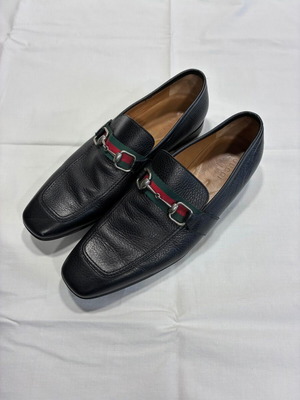 Gucci shoes used, loafers moccasins, size 44.5, black and brown