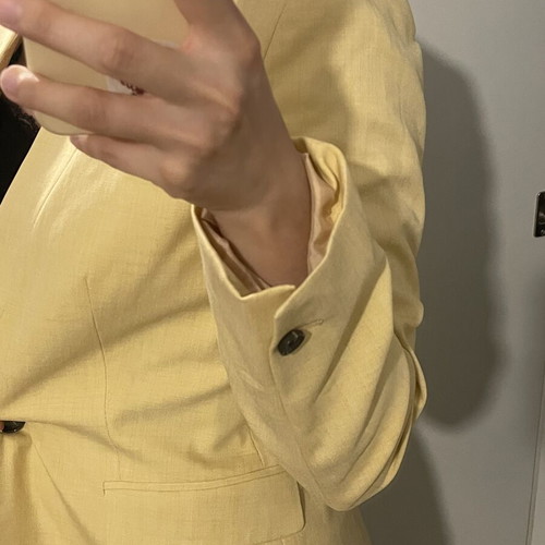 Zara suit used, soft yellow pastel color, size 36