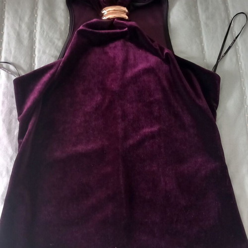 Velvet off-shoulder top BSB new, purple, size S