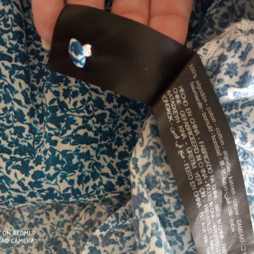 Zara dress spring floral, new, size S, blue