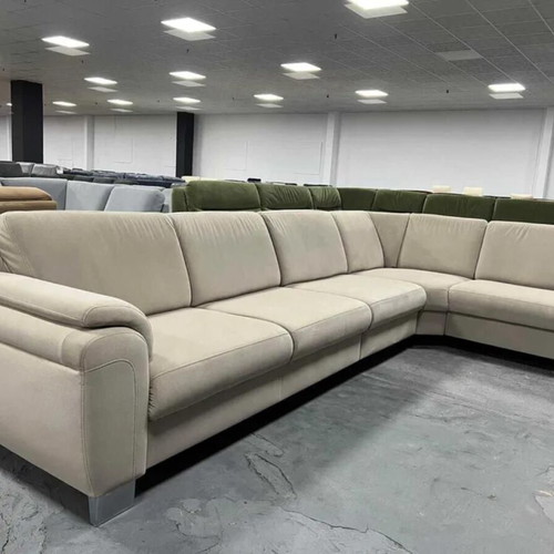 Large cream fabric corner sofa ZE - EM05003 new
