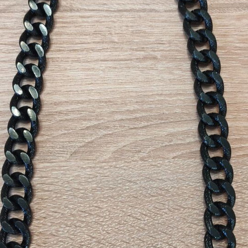 Hammered black chain new, 2 meters