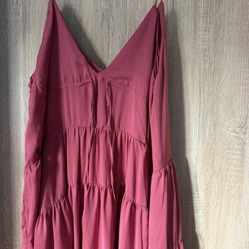 Zara pink satin maxi dress