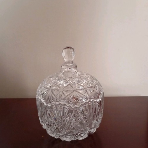 Crystal footed bowls new, set of two
