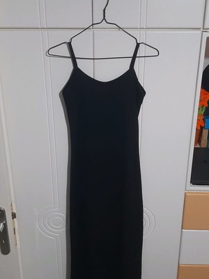 Long black women's spaghetti strap dress used