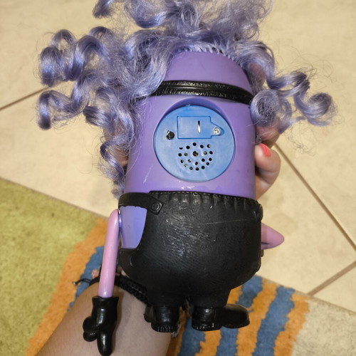 Minion figure used with light and music, functional