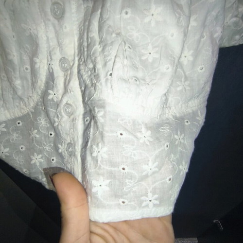Crop top white Broderie Anglaise Shein new, size XS