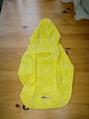 Asmpet Yellow Waterproof Dog Rain Coat Size S like new