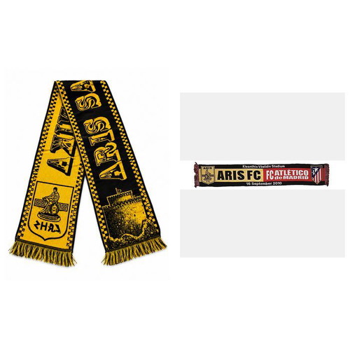 Aris Atlético Madrid and Aris Salonika collectible scarves new