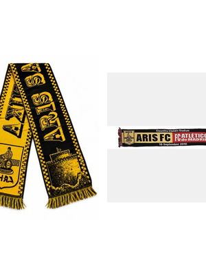 Aris Atlético Madrid and Aris Salonika collectible scarves new