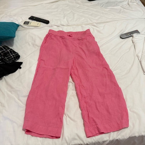 Linen pants size 38 new, pink, 100% linen