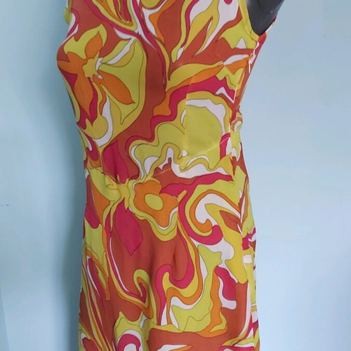 Fiery Dress silk chiffon with short lining, like new, size XS/S