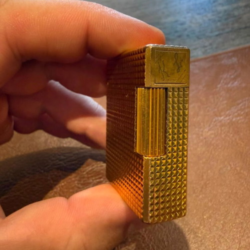 S.T. Dupont Ligne 1 Small Gold Plated Vintage Lighter used, non-functional