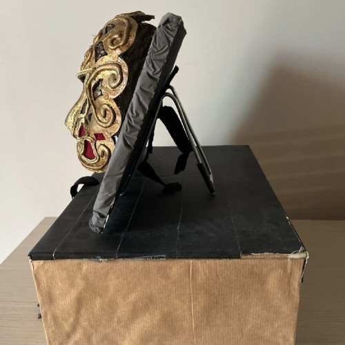 Venetian mask handmade new, artwork with stand and box
