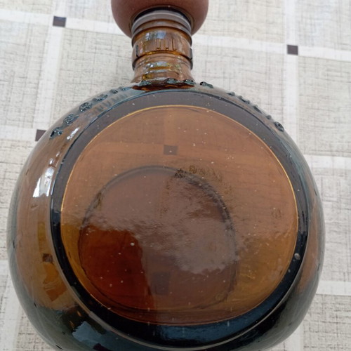 Don Julio Anejo tequila round collectible bottle, amber glass