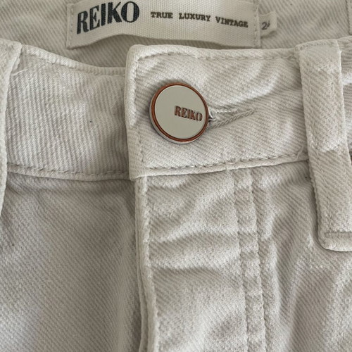 Reiko white jeans three-quarter length, like new, size S