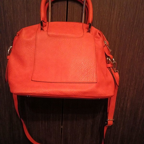 Leather bag like new, orange