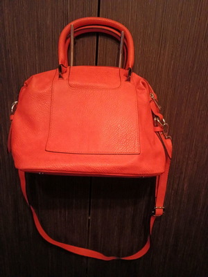 Leather bag like new, orange