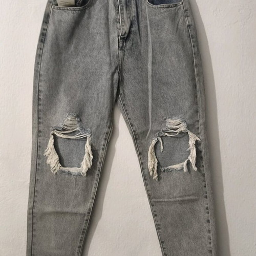Jeans with rips new, size M, blue