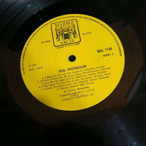 Soul Spectacular vinyl record like new, 33 rpm