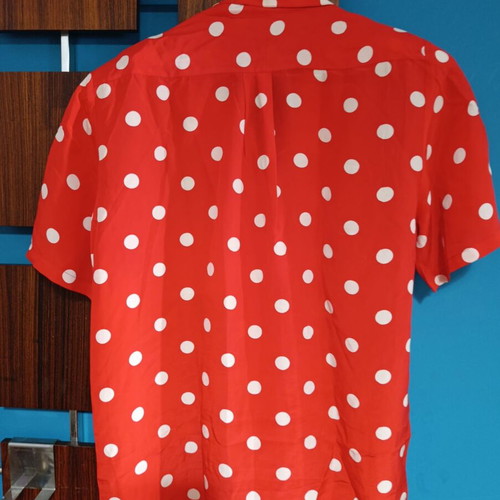 Vintage polka dot shirt XL like new, white and red