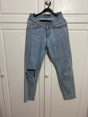 Salt & Pepper Jeans Avery μεταχειρισμένο, χιαστί μέση, νούμερο 26