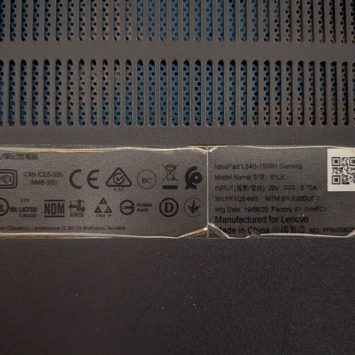 Lenovo IdeaPad L340-15IRH Gaming laptop