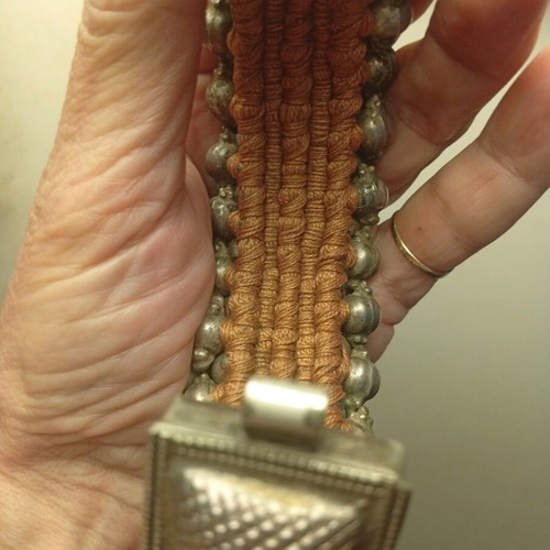Gajre Antique Silver Bracelet from Rajasthan, used