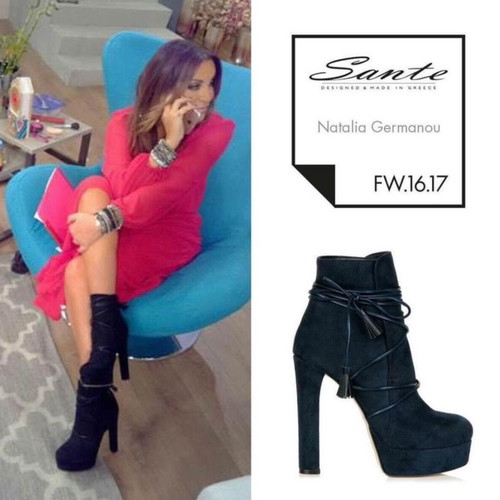 Sante black ankle boots like new, size 38