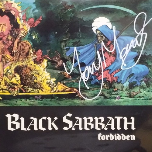 Black Sabbath Forbidden LP 2015 like new, signed by Tony Martin