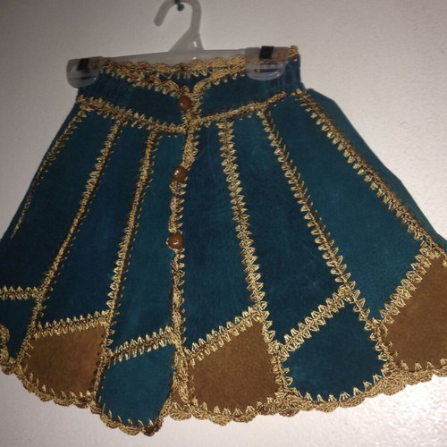 Vintage 2000s Suede Vest and Skirt Set Size 6