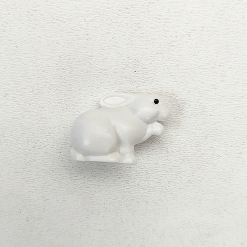 Miniature Plastic White Rabbit Figure like new